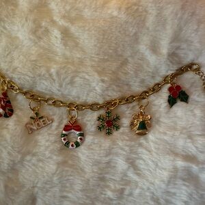 Artisan Made Noel Christmas Charm Bracelet